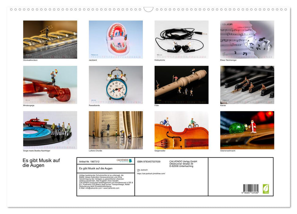 Es gibt Musik auf die Augen (CALVENDO Wandkalender 2026)