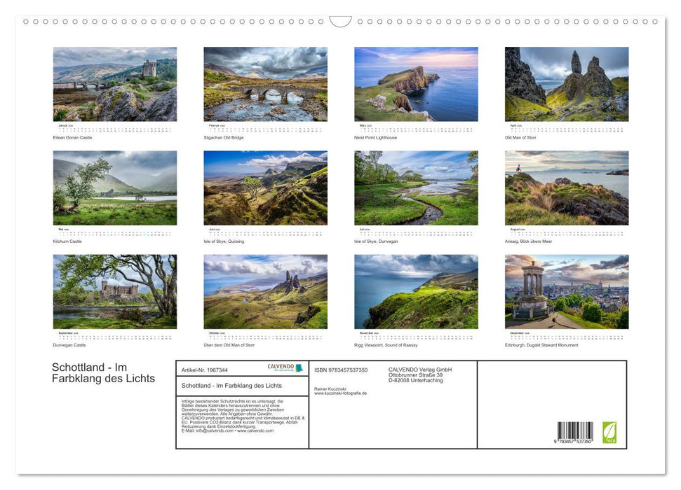Schottland - Im Farbklang des Lichts (CALVENDO Wandkalender 2026)
