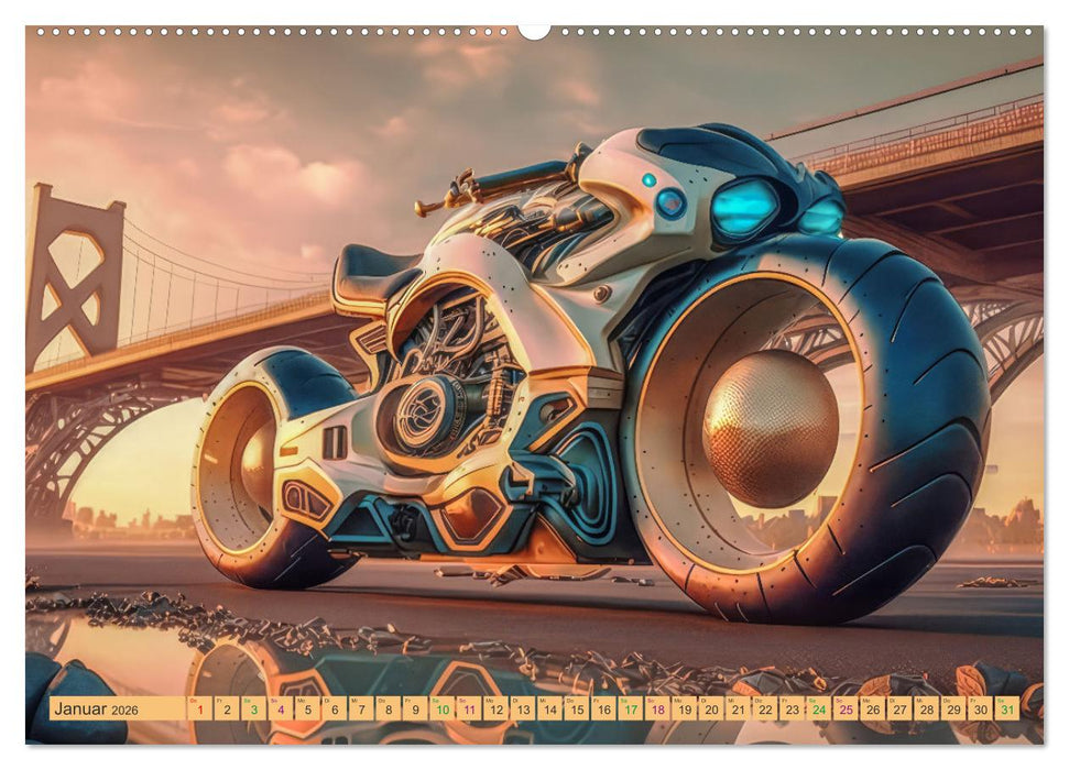Bizzare Motorräder (CALVENDO Premium Wandkalender 2026)
