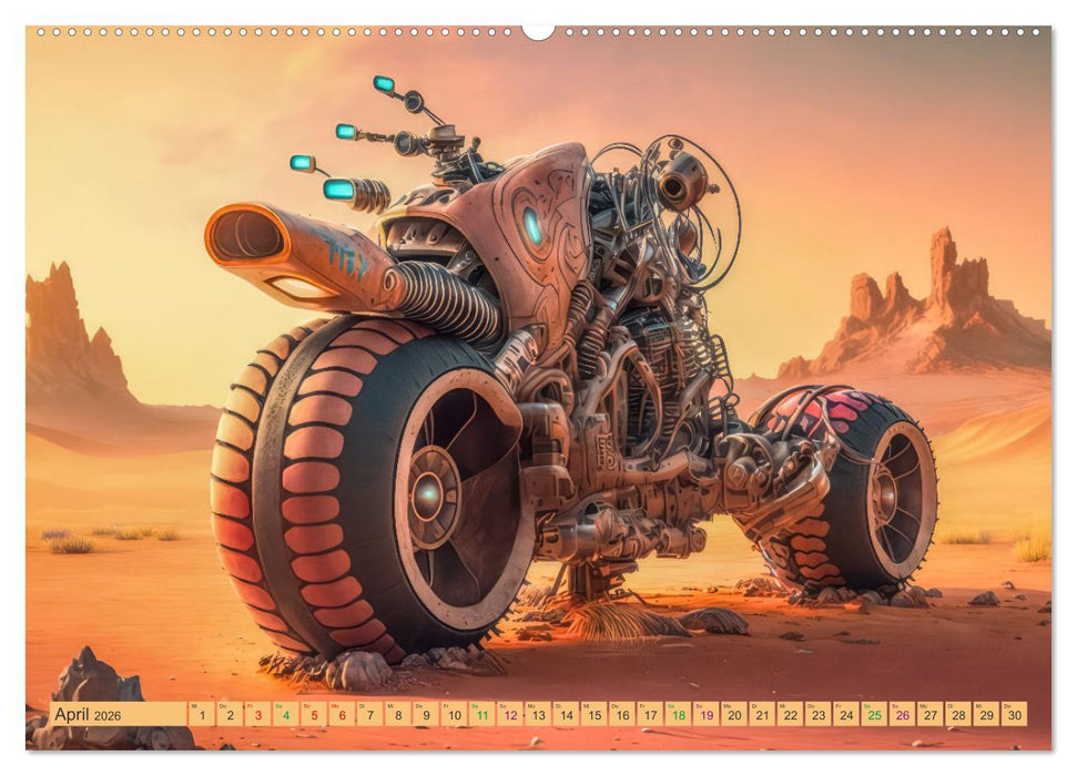 Bizzare Motorräder (CALVENDO Premium Wandkalender 2026)