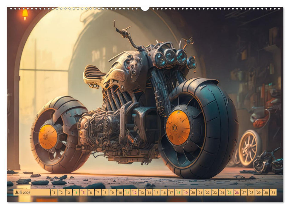 Bizzare Motorräder (CALVENDO Premium Wandkalender 2026)
