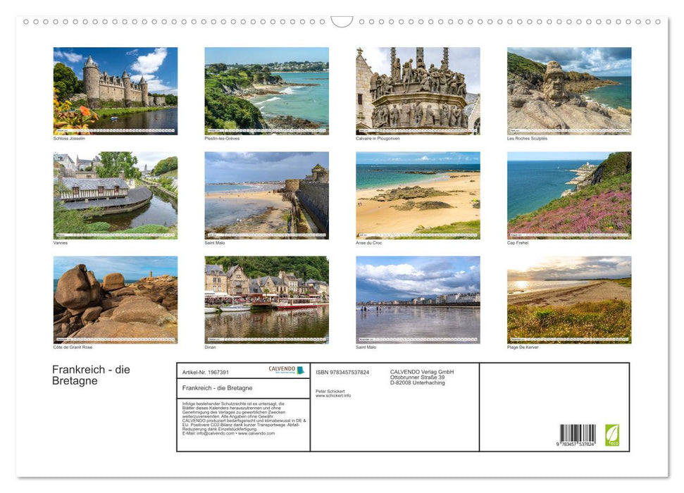 Frankreich - die Bretagne (CALVENDO Wandkalender 2026)