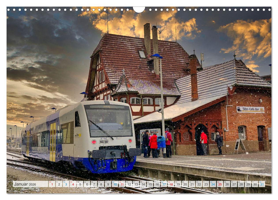 Auf Schienen übers Land (CALVENDO Wandkalender 2026)
