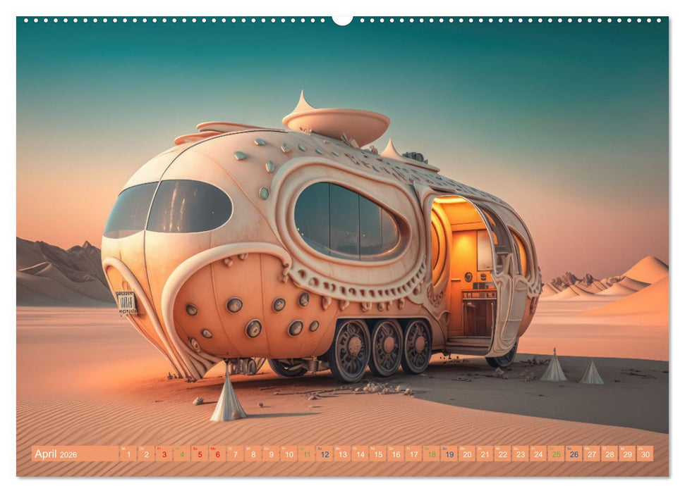 Futuristische Wüstencars (CALVENDO Premium Wandkalender 2026)