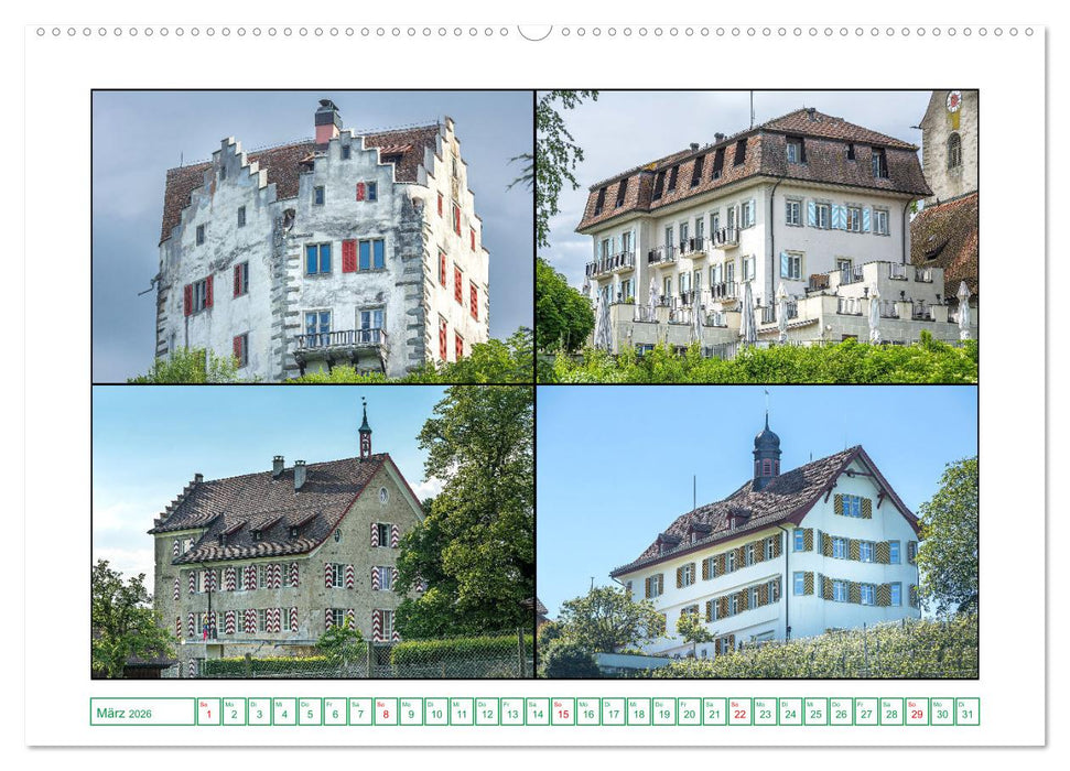 Schlösser und Burgen in der nördlichen Schweiz (CALVENDO Wandkalender 2026)