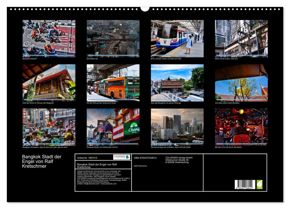 Bangkok Stadt der Engel von Ralf Kretschmer (CALVENDO Wandkalender 2026)