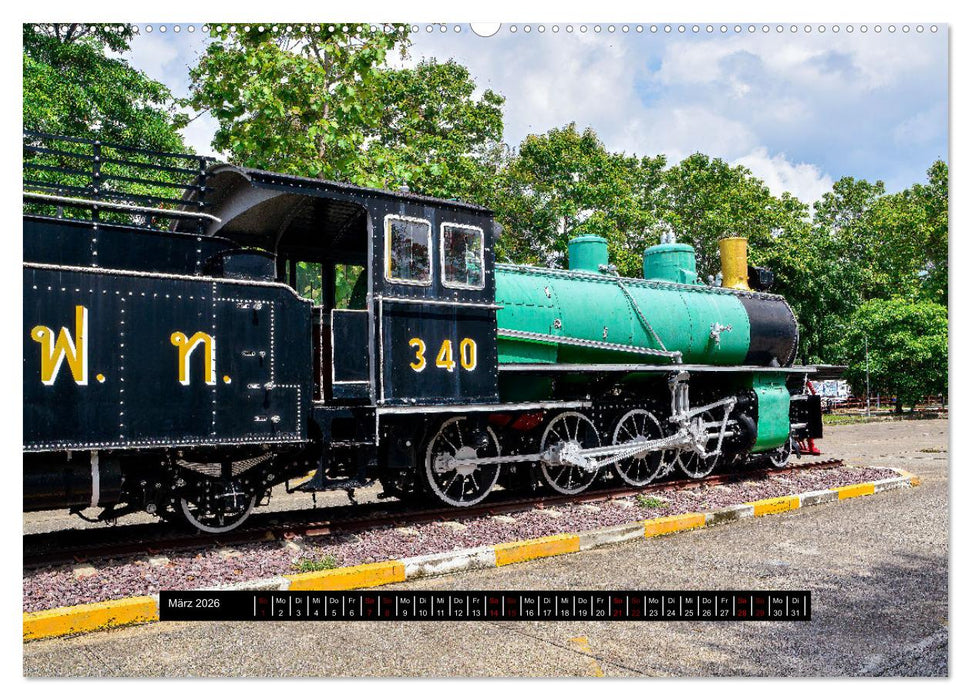 Mit dem Zug durch Thailand von Ralf Kretschmer (CALVENDO Wandkalender 2026)