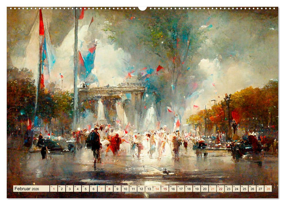 Paris - impressionistische Eindrücke (CALVENDO Premium Wandkalender 2026)