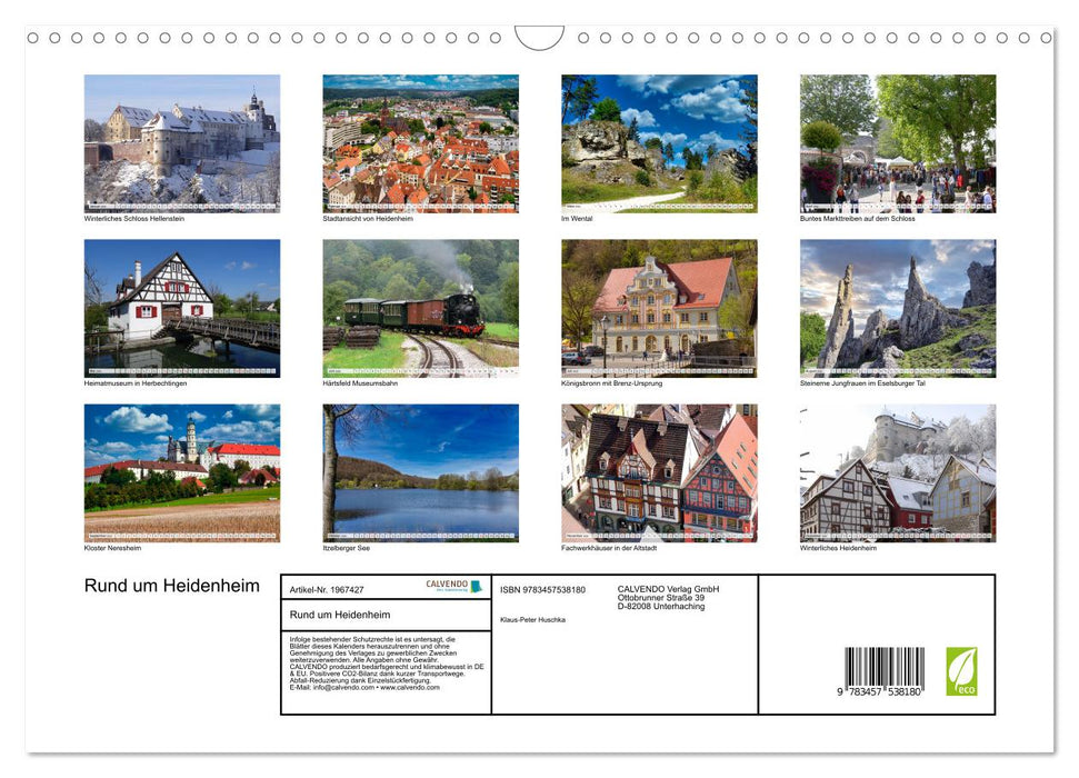Rund um Heidenheim (CALVENDO Wandkalender 2026)