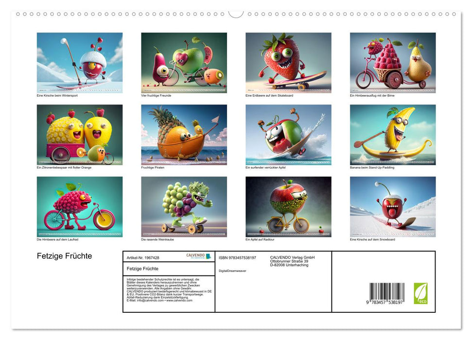 Fetzige Früchte (CALVENDO Premium Wandkalender 2026)