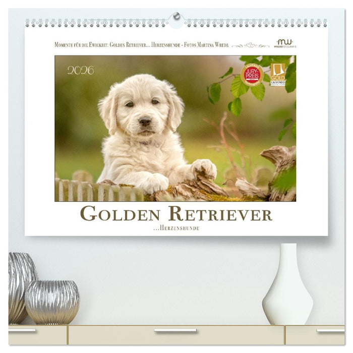 Golden Retriever... Herzenshunde (CALVENDO Premium Wandkalender 2026)