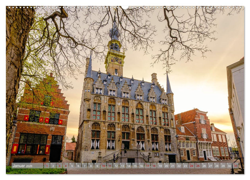 Ein Blick auf Veere in Zeeland (CALVENDO Premium Wandkalender 2026)