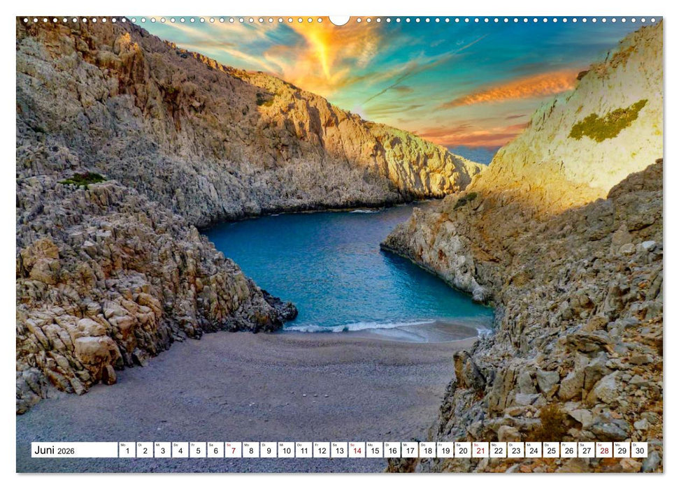 Traumstrände auf Kreta (CALVENDO Wandkalender 2026)
