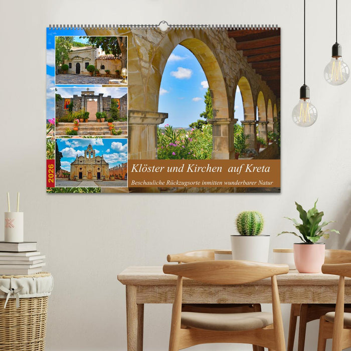 Klöster und Kirchen auf Kreta (CALVENDO Wandkalender 2026)