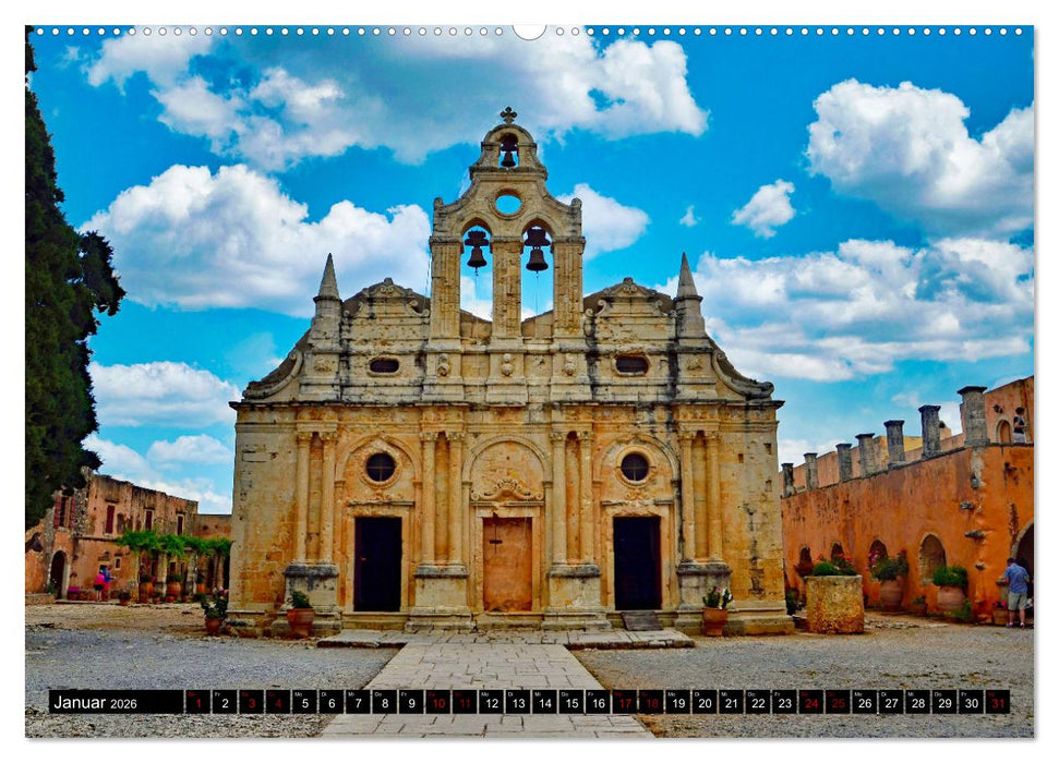 Klöster und Kirchen auf Kreta (CALVENDO Wandkalender 2026)