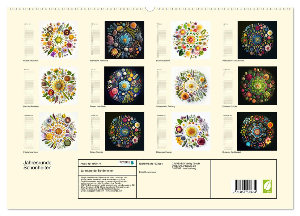 Jahresrunde Schönheiten (CALVENDO Premium Wandkalender 2026)