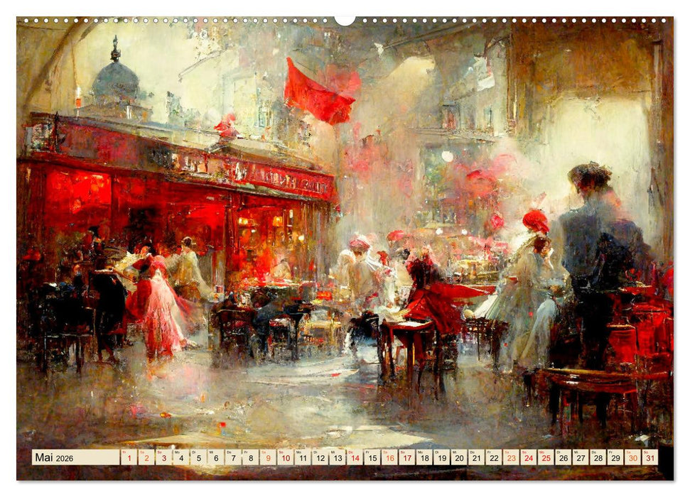 Paris - impressionistische Eindrücke (CALVENDO Wandkalender 2026)