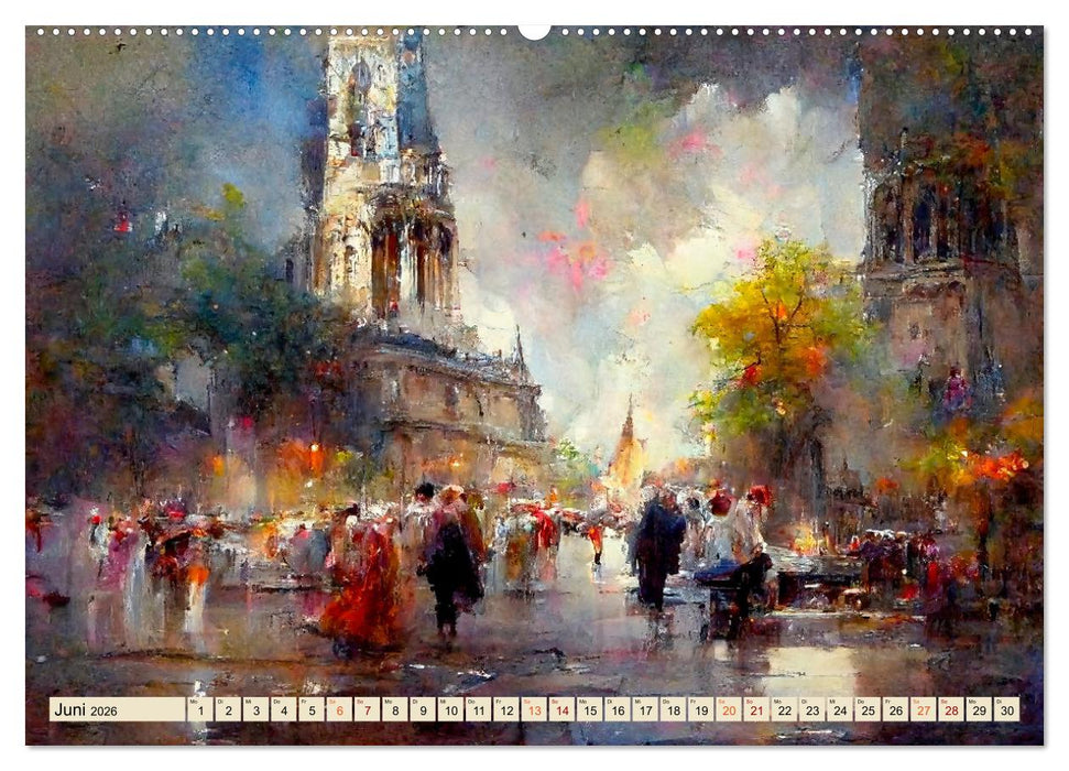 Paris - impressionistische Eindrücke (CALVENDO Wandkalender 2026)
