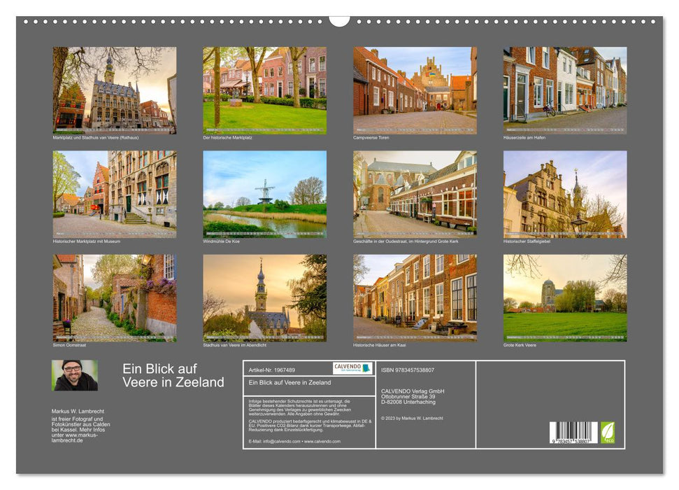 Ein Blick auf Veere in Zeeland (CALVENDO Wandkalender 2026)