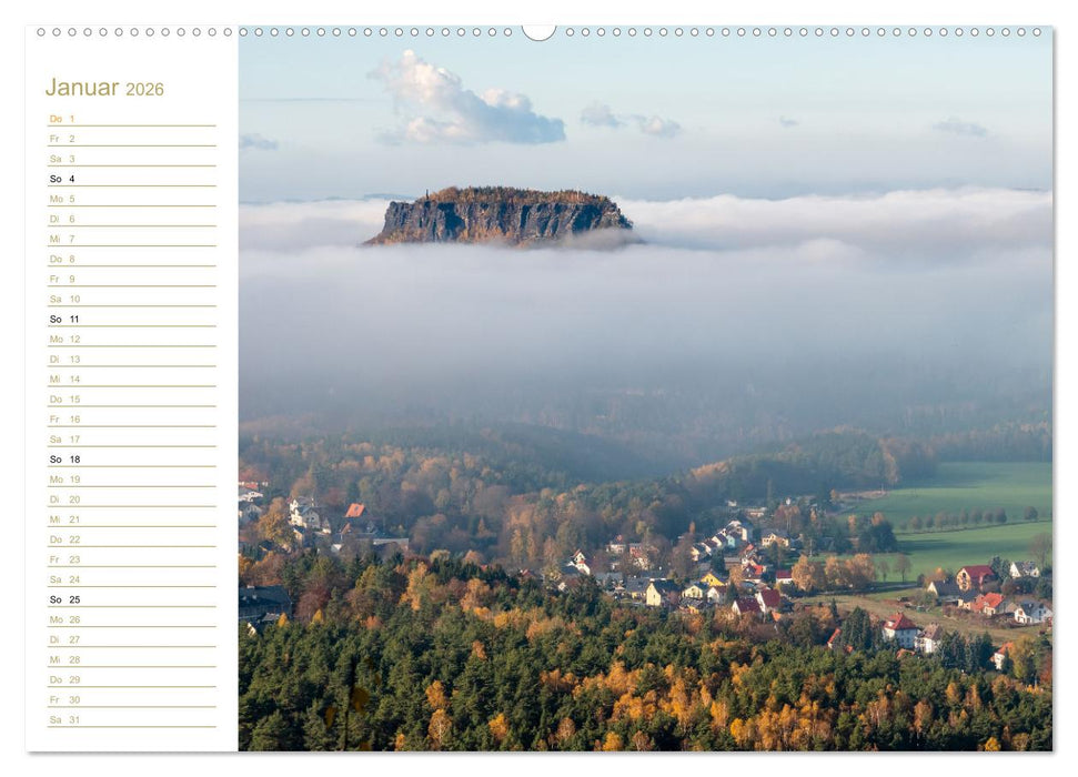 Lilienstein Perspektiven - Elbsandstein (CALVENDO Wandkalender 2026)