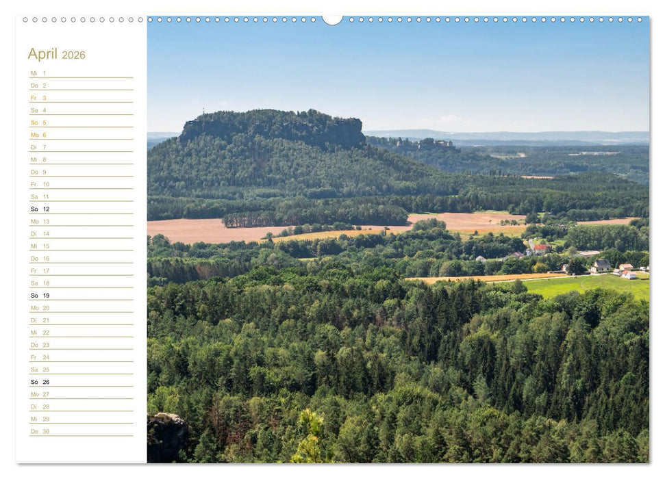 Lilienstein Perspektiven - Elbsandstein (CALVENDO Wandkalender 2026)