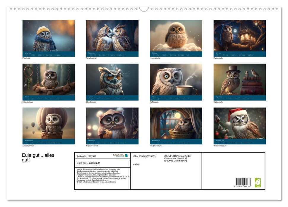Eule gut... alles gut! (CALVENDO Wandkalender 2026)