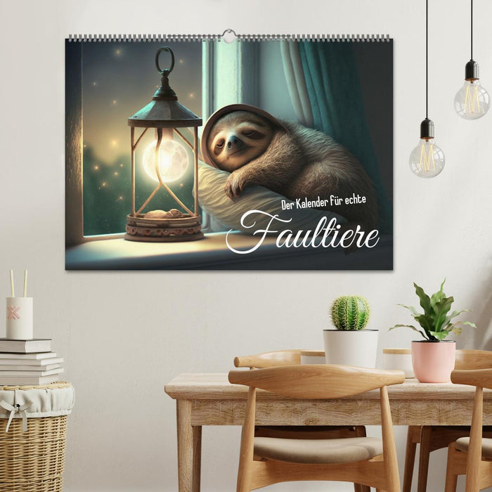 Der Kalender für echte Faultiere (CALVENDO Wandkalender 2026)
