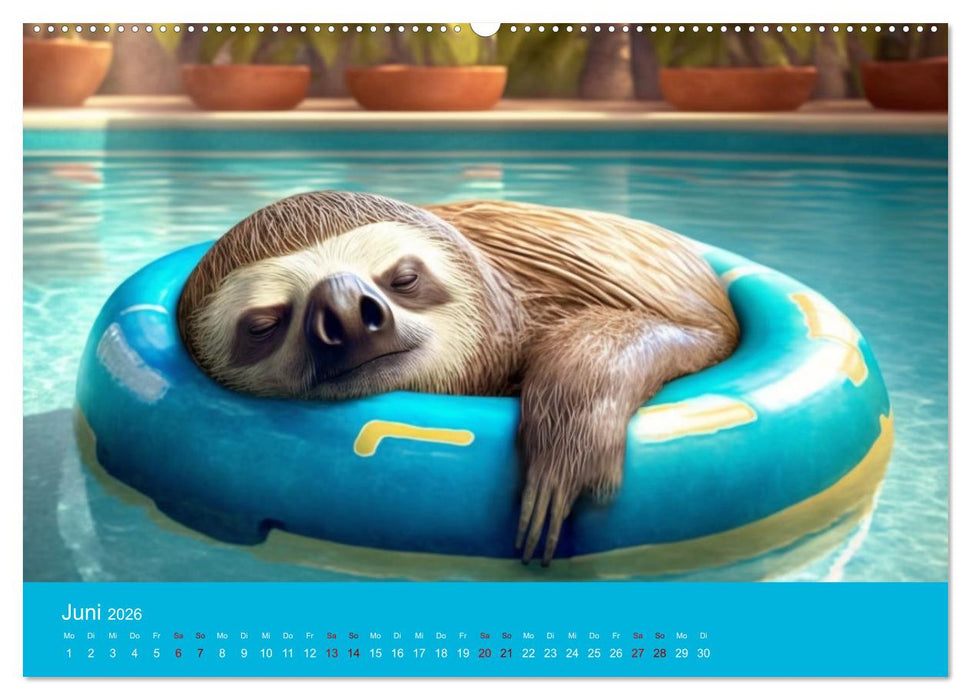 Der Kalender für echte Faultiere (CALVENDO Wandkalender 2026)