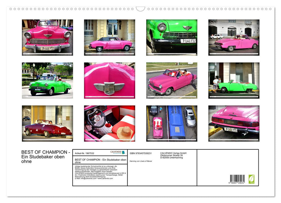 BEST OF CHAMPION - Ein Studebaker oben ohne (CALVENDO Wandkalender 2026)