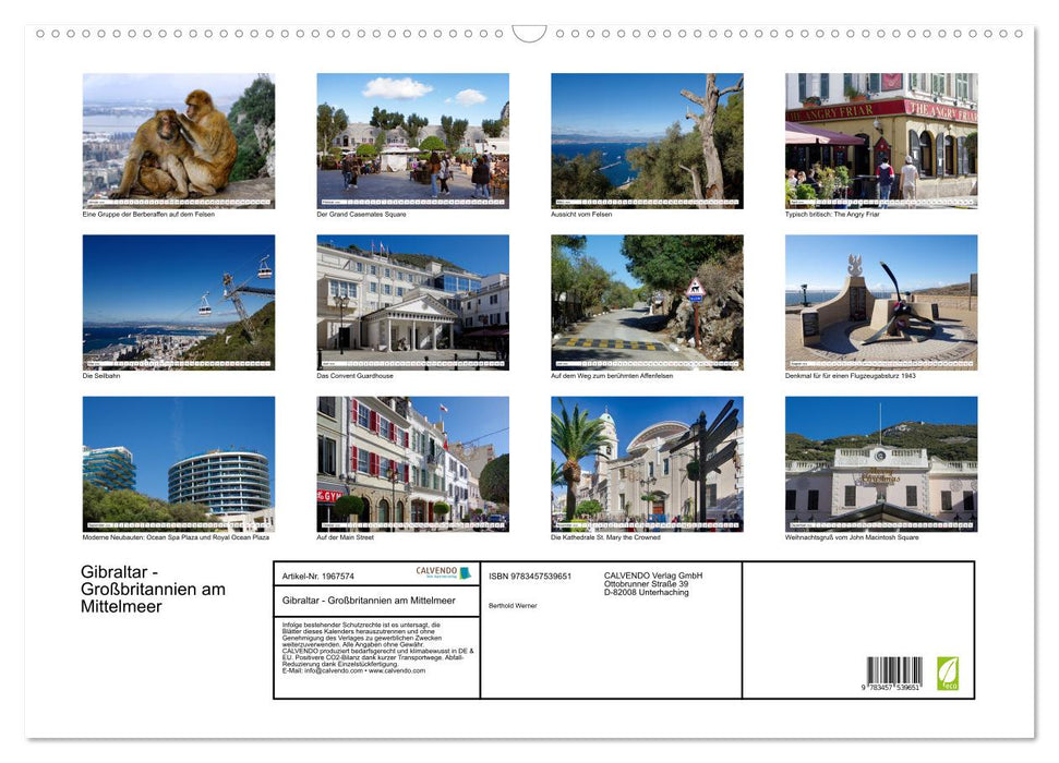 Gibraltar - Großbritannien am Mittelmeer (CALVENDO Wandkalender 2026)