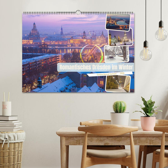 Romantisches Dresden im Winter (CALVENDO Wandkalender 2026)