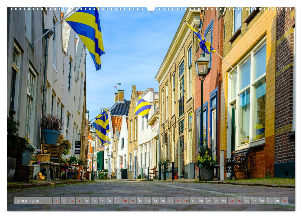 Ein Blick auf Middelharnis (CALVENDO Wandkalender 2026)