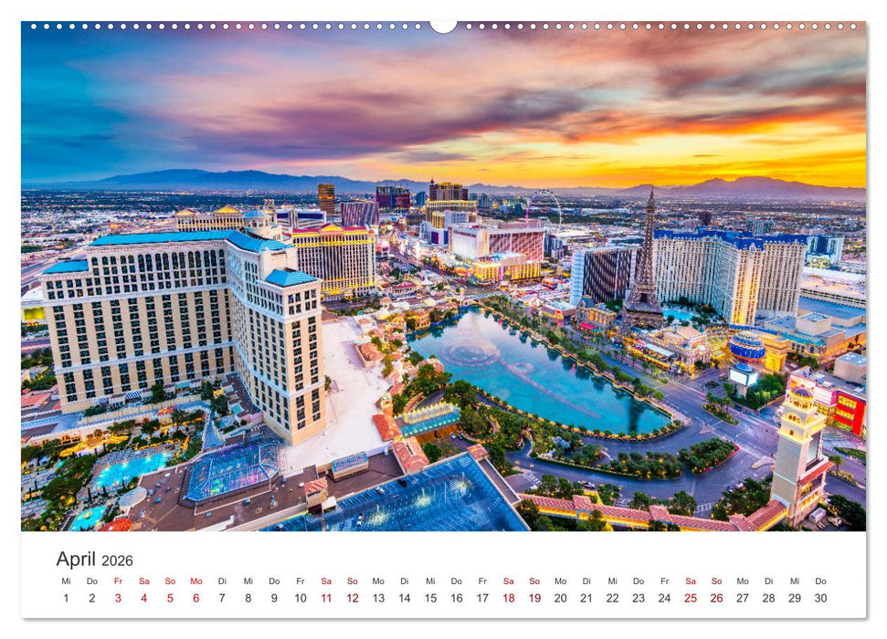 Las Vegas - Die Hauptstadt der Unterhaltung. (CALVENDO Wandkalender 2026)