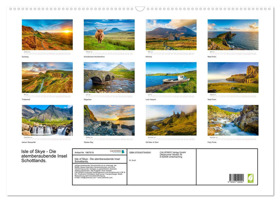 Isle of Skye - Die atemberaubende Insel Schottlands. (CALVENDO Wandkalender 2026)