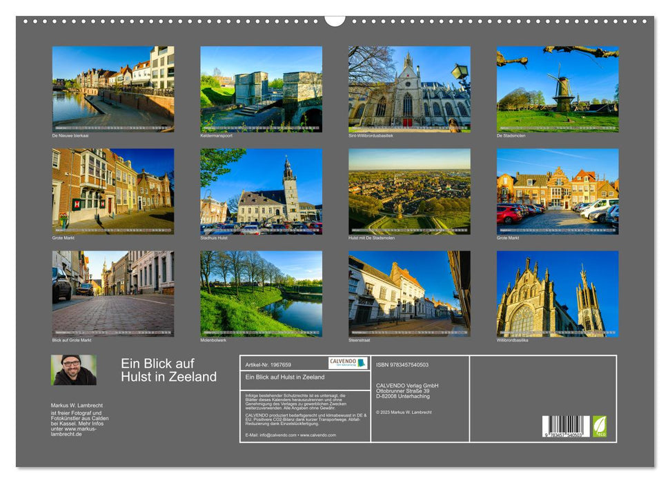 Ein Blick auf Hulst in Zeeland (CALVENDO Wandkalender 2026)