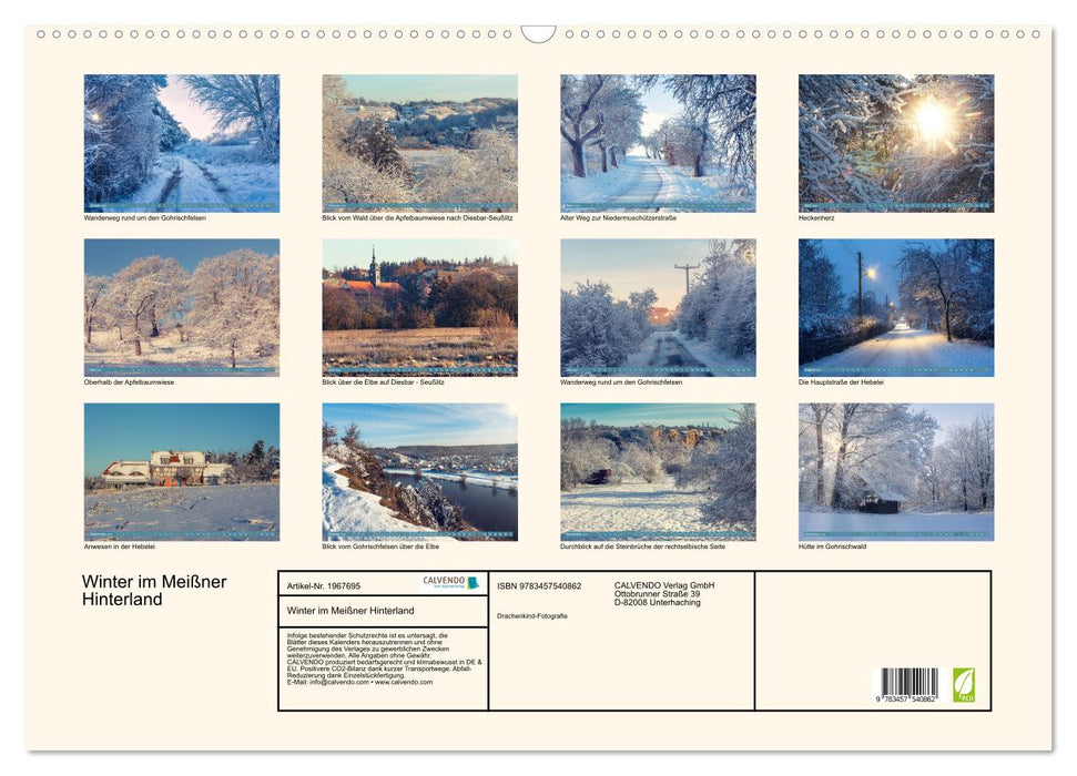Winter im Meißner Hinterland (CALVENDO Wandkalender 2026)