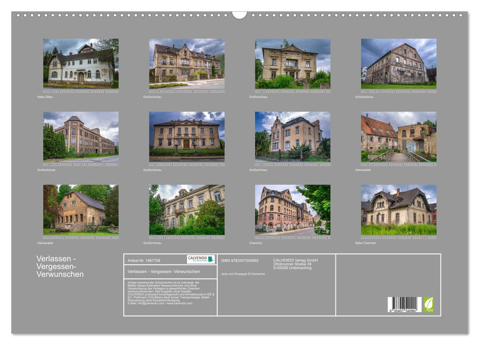 Verlassen - Vergessen- Verwunschen (CALVENDO Wandkalender 2026)