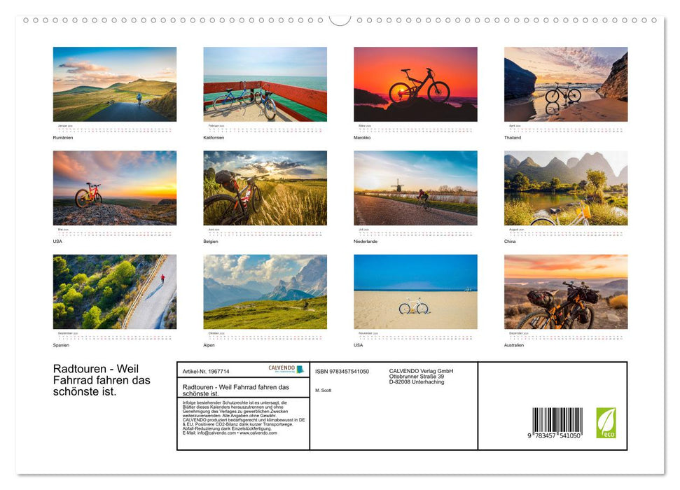 Radtouren - Weil Fahrrad fahren das schönste ist. (CALVENDO Premium Wandkalender 2026)