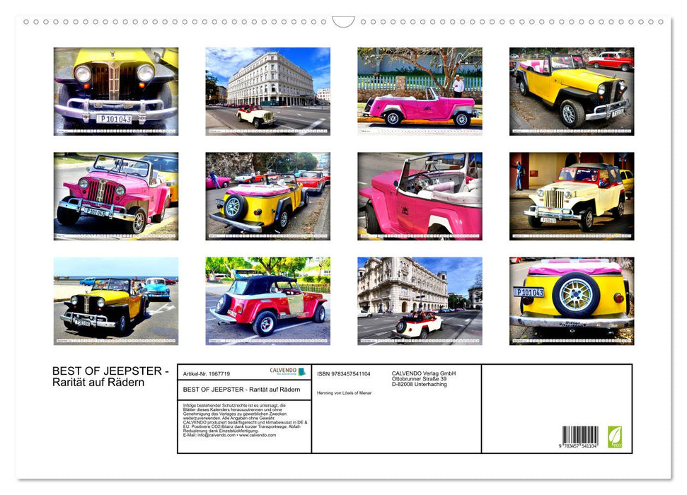 BEST OF JEEPSTER - Rarität auf Rädern (CALVENDO Wandkalender 2026)