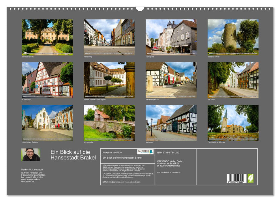 Ein Blick auf die Hansestadt Brakel (CALVENDO Wandkalender 2026)