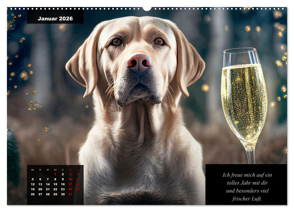 Der witzige Labrador-Kalender (CALVENDO Wandkalender 2026)