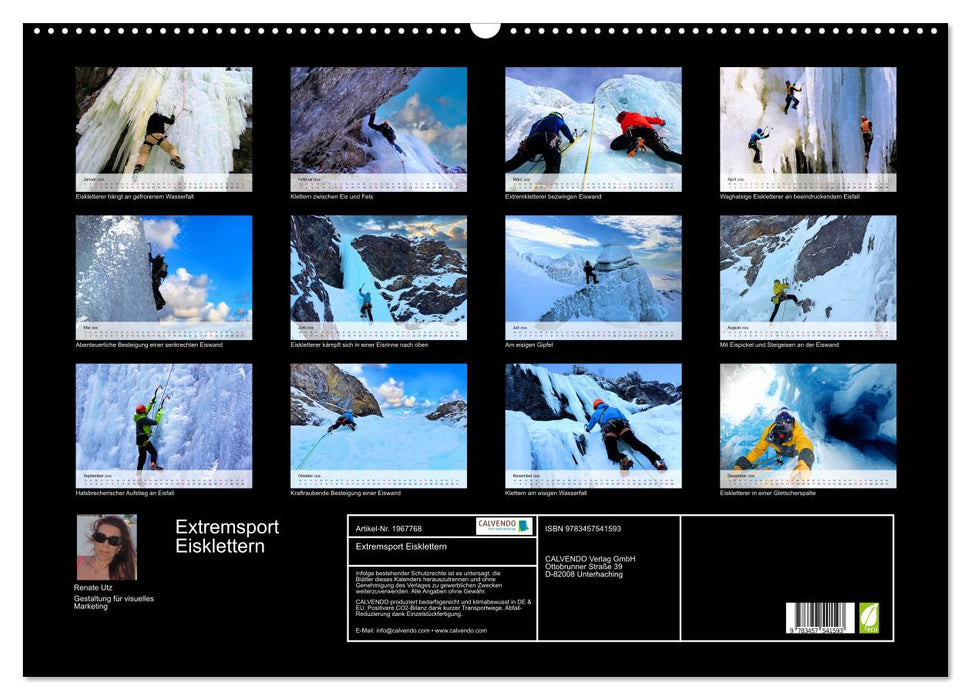 Extremsport Eisklettern (CALVENDO Wandkalender 2026)