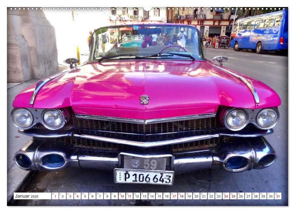 BEST OF CADILLAC - Traumschiff mit Bar und Flossen (CALVENDO Wandkalender 2026)