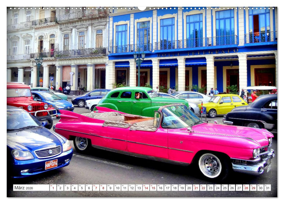 BEST OF CADILLAC - Traumschiff mit Bar und Flossen (CALVENDO Wandkalender 2026)