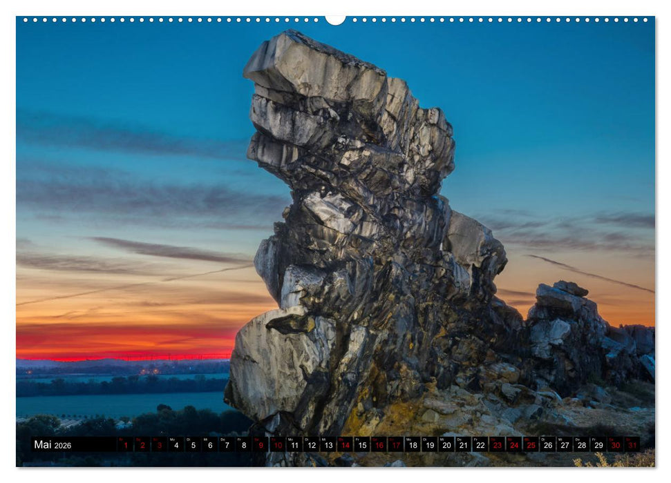 Sachsen-Anhalt zur blauen Stunde (CALVENDO Wandkalender 2026)