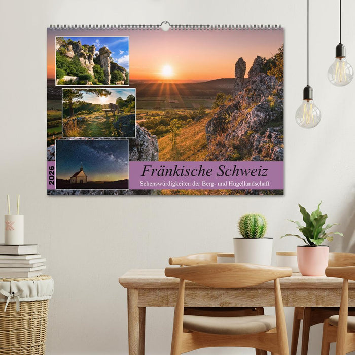 Fränkische Schweiz - Sehenswürdigkeiten der Berg- und Hügellandschaft (CALVENDO Wandkalender 2026)