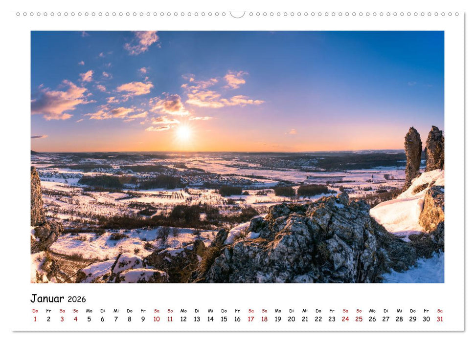 Fränkische Schweiz - Sehenswürdigkeiten der Berg- und Hügellandschaft (CALVENDO Wandkalender 2026)