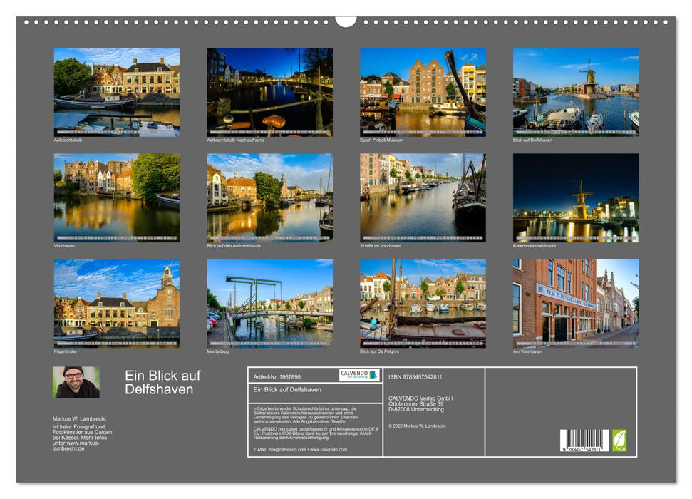 Ein Blick auf Delfshaven (CALVENDO Wandkalender 2026)