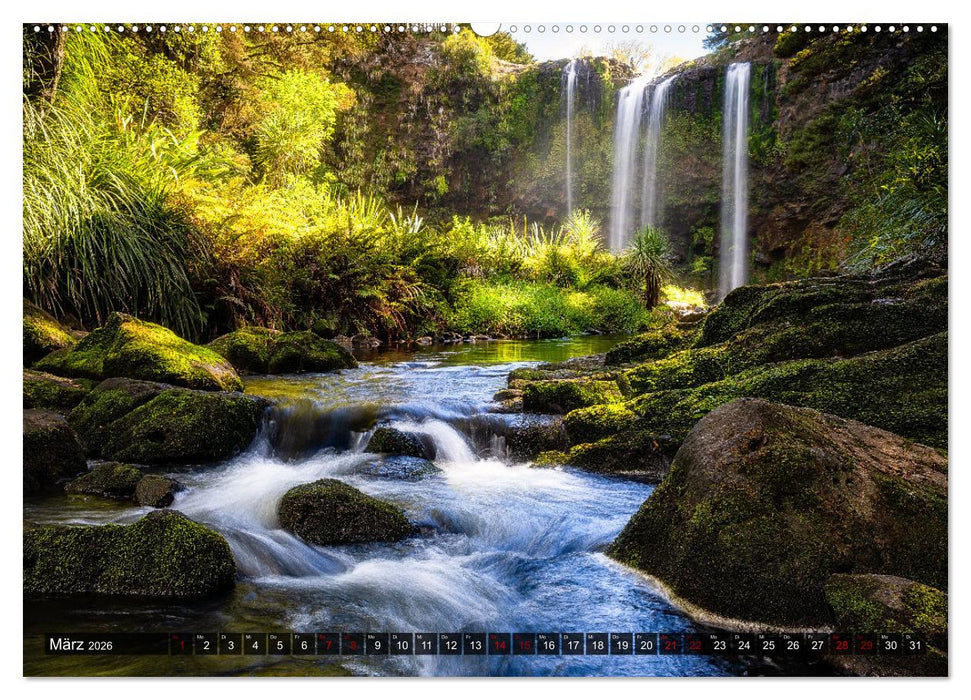Der Norden Neuseelands: Vulkane, Wasserfälle und imposante Strände (CALVENDO Premium Wandkalender 2026)