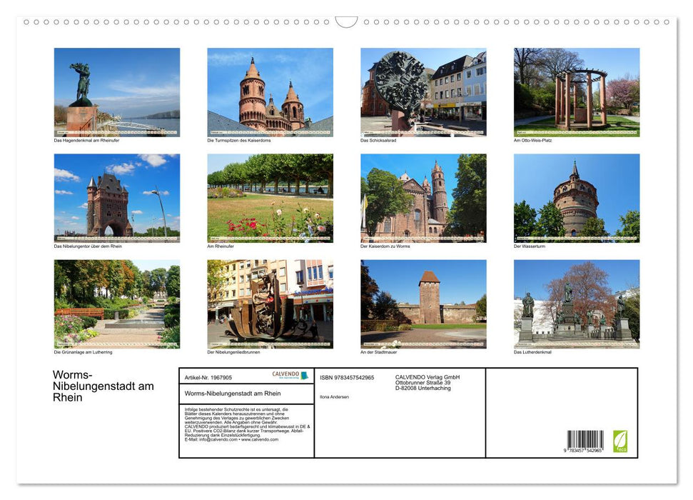 Worms-Nibelungenstadt am Rhein (CALVENDO Wandkalender 2026)